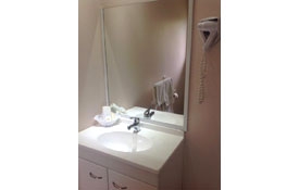 clean bathroom of 1-bedroom Family Unit